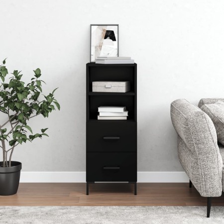 Aparador de madera contrachapada negro 34,5x34x90 cm de vidaXL, Aparadores - Ref: Foro24-828669, Precio: 69,48 €, Descuento: %