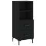 Aparador de madera contrachapada negro 34,5x34x90 cm de vidaXL, Aparadores - Ref: Foro24-828669, Precio: 69,48 €, Descuento: %