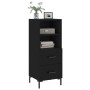 Aparador de madera contrachapada negro 34,5x34x90 cm de vidaXL, Aparadores - Ref: Foro24-828669, Precio: 69,48 €, Descuento: %