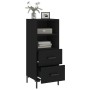 Aparador de madera contrachapada negro 34,5x34x90 cm de vidaXL, Aparadores - Ref: Foro24-828669, Precio: 69,48 €, Descuento: %