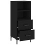 Aparador de madera contrachapada negro 34,5x34x90 cm de vidaXL, Aparadores - Ref: Foro24-828669, Precio: 69,48 €, Descuento: %