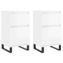 Aparadores 2 uds madera de ingeniería blanco brillo 40x35x70 cm de vidaXL, Aparadores - Ref: Foro24-831169, Precio: 77,92 €, ...