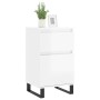 Aparadores 2 uds madera de ingeniería blanco brillo 40x35x70 cm de vidaXL, Aparadores - Ref: Foro24-831169, Precio: 77,92 €, ...