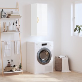 Armario de pared blanco brillante 34,5x34x90 cm de vidaXL, Aparadores - Ref: Foro24-828838, Precio: 50,78 €, Descuento: %
