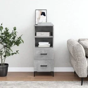 Aparador de madera contrachapada gris hormigón 34,5x34x90 cm de vidaXL, Aparadores - Ref: Foro24-828672, Precio: 49,31 €, Des...