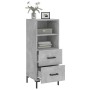 Aparador de madera contrachapada gris hormigón 34,5x34x90 cm de vidaXL, Aparadores - Ref: Foro24-828672, Precio: 55,47 €, Des...