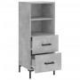 Aparador de madera contrachapada gris hormigón 34,5x34x90 cm de vidaXL, Aparadores - Ref: Foro24-828672, Precio: 55,47 €, Des...