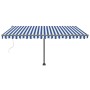 Toldo de pie automático azul y blanco 400x300 cm en Toldos | Comprar online en Foru.es