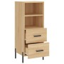 Aparador madera contrachapada color roble Sonoma 34,5x34x90 cm de vidaXL, Aparadores - Ref: Foro24-828679, Precio: 58,36 €, D...