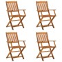 Sillas de jardín plegables 4 unidades madera maciza de acacia en Sillas de jardín | Comprar online en Foru.es
