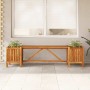 Banco de jardín con 2 jardineras acacia maciza 150x30x40 cm en Bancos de jardín | Comprar online en Foru.es