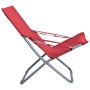Sillas de playa plegables 2 unidades tela rojo de vidaXL, Sillas de jardín - Ref: Foro24-47904, Precio: 112,54 €, Descuento: %