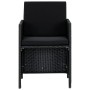 Set comedor de jardín 9 piezas y cojines ratán sintético negro en Conjuntos de jardín | Comprar online en Foru.es