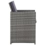 Set comedor de jardín 9 piezas y cojines ratán sintético gris en Conjuntos de jardín | Comprar online en Foru.es
