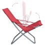 Sillas de playa plegables 2 unidades tela rojo de vidaXL, Sillas de jardín - Ref: Foro24-47904, Precio: 112,54 €, Descuento: %