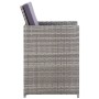 Set de comedor de jardín 11 pzas y cojines ratán sintético gris en Conjuntos de jardín | Comprar online en Foru.es
