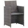 Set comedor de jardín 13 piezas y cojines ratán sintético gris en Conjuntos de jardín | Comprar online en Foru.es