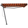 Toldo de pie automático naranja y marrón 400x300 cm en Toldos | Comprar online en Foru.es