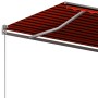 Toldo de pie automático naranja y marrón 400x300 cm en Toldos | Comprar online en Foru.es