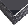 Mesa de jardín de vidrio y ratán sintético negro 110x53x72 cm en Mesas de jardín | Comprar online en Foru.es