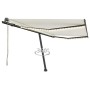 Toldo automático con LED sensor de viento crema 400x300 cm en Toldos | Comprar online en Foru.es