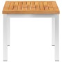 Mesa auxiliar jardín madera acacia acero inoxidable 45x45x38cm en Mesas de jardín | Comprar online en Foru.es