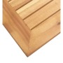Mesa auxiliar jardín madera acacia acero inoxidable 45x45x38cm en Mesas de jardín | Comprar online en Foru.es