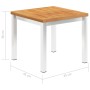 Mesa auxiliar jardín madera acacia acero inoxidable 45x45x38cm en Mesas de jardín | Comprar online en Foru.es