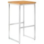 Taburetes de bar 4 uds madera maciza acacia y acero inoxidable en Sillas de jardín | Comprar online en Foru.es