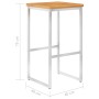 Taburetes de bar 4 uds madera maciza acacia y acero inoxidable en Sillas de jardín | Comprar online en Foru.es