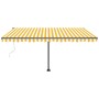 Toldo automático LED sensor de viento amarillo blanco 400x300cm en Toldos | Comprar online en Foru.es