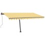 Toldo automático LED sensor de viento amarillo blanco 400x300cm en Toldos | Comprar online en Foru.es
