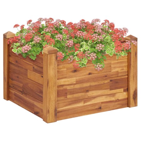 Arriate de madera maciza de acacia 60x60x44 cm en Macetas y jardineras | Comprar online en Foru.es