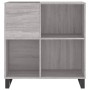 Mueble discos madera contrachapada gris Sonoma 84,5x38x89 cm de vidaXL, Almacenamiento para CD y DVD - Ref: Foro24-831786, Pr...