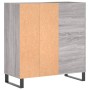 Mueble discos madera contrachapada gris Sonoma 84,5x38x89 cm de vidaXL, Almacenamiento para CD y DVD - Ref: Foro24-831786, Pr...