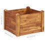 Arriate de madera maciza de acacia 60x60x44 cm en Macetas y jardineras | Comprar online en Foru.es