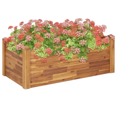 Arriate de madera maciza de acacia 110x60x44 cm en Macetas y jardineras | Comprar online en Foru.es