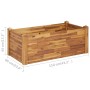 Arriate de madera maciza de acacia 110x60x44 cm en Macetas y jardineras | Comprar online en Foru.es