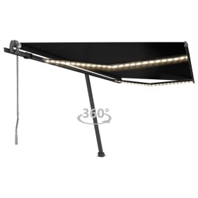 Toldo automático LED sensor de viento gris antracita 400x300 cm en Toldos | Comprar online en Foru.es