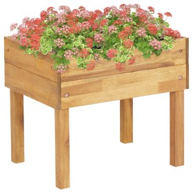 Jardinera elevada de madera maciza de acacia 50x40x45 cm en Macetas y jardineras | Comprar online en Foru.es