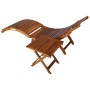 Tumbona con mesa madera maciza de acacia marrón en Tumbonas | Comprar online en Foru.es
