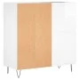 Sperrholz-Disc-Gehäuse glänzend weiß 84,5x38x89 cm von vidaXL, CD- und DVD-Speicher - Ref: Foro24-831774, Preis: 75,69 €, Rab...