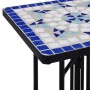 Mesa auxiliar de mosaico cerámica azul y blanco en Soportes para macetas | Comprar online en Foru.es
