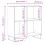 Mueble discos madera contrachapada roble marrón 84,5x38x89 cm de vidaXL, Almacenamiento para CD y DVD - Ref: Foro24-831787, P...