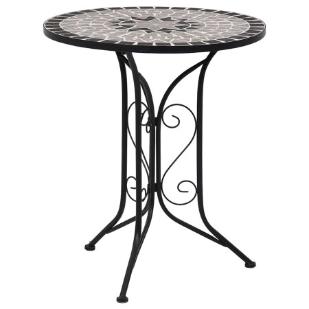Mesa bistro de mosaico cerámica gris 60 cm en Mesas de jardín | Comprar online en Foru.es