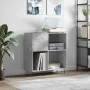 Mueble discos madera contrachapada gris hormigón 84,5x38x89 cm de vidaXL, Almacenamiento para CD y DVD - Ref: Foro24-831776, ...