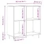 Mueble discos madera contrachapada gris hormigón 84,5x38x89 cm de vidaXL, Almacenamiento para CD y DVD - Ref: Foro24-831776, ...