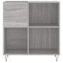 Mueble discos madera contrachapada gris Sonoma 84,5x38x89 cm de vidaXL, Almacenamiento para CD y DVD - Ref: Foro24-831778, Pr...
