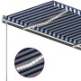 Toldo manual retráctil con LED azul y blanco 450x300 cm en Toldos | Comprar online en Foru.es
