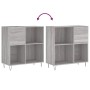 Mueble discos madera contrachapada gris Sonoma 84,5x38x89 cm de vidaXL, Almacenamiento para CD y DVD - Ref: Foro24-831778, Pr...